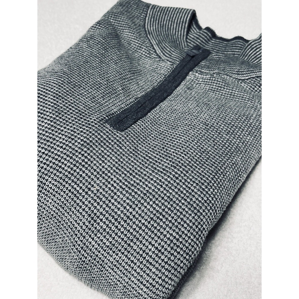 Southern Tide Sweater Mens 2XL Gray Quarter Zip Pullover Mock Neck Knit Preppy